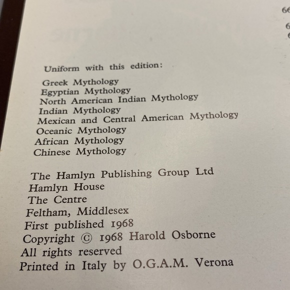 Vintage South American Mythology by Harold Osborne 1968 Hardcover Book - Picture 13 of 13
